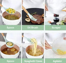 Kit de 12 Utensílios de Cozinha em Silicone | Colheres e Espátulas Antiaderentes com Suporte – Livre de BPA