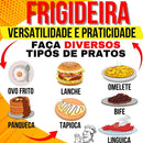 Frigideira Antiaderente com 3 Compartimentos | Para Ovos, Bacon, Carne e Hambúrguer | Panela Multifuncional para Fogão a Gás