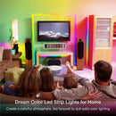 TUYA LED Strip Lights WS2812 RGBIC – Tira de LED Endereçável com Efeito Perseguidor, Wi-Fi, USB 5V, Smartlife Dreamcolor