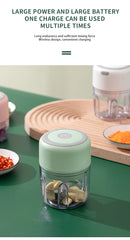 Mini Picador de Alho e Vegetais Elétrico KEMORELA | Moedor de Carne, Triturador de Alho e Gengibre USB | Ferramenta de Cozinha Compacta