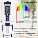 Medidor Digital 5 em 1 JUANJUAN – pH, Temperatura, TDS, EC e Salinidade com Calibração Automática à Prova d’Água