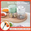 Mini Picador de Alho e Vegetais Elétrico KEMORELA | Moedor de Carne, Triturador de Alho e Gengibre USB | Ferramenta de Cozinha Compacta
