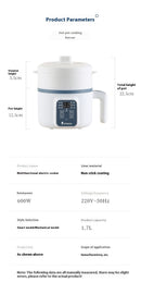 Panela Elétrica Multifuncional 2025 | Antiaderente, 1,5L–2L | Cozimento, Arroz, Sopas e Ensopados