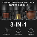Máquina de Café Espresso Elétrica Portátil Wireless DENOKIN | 3 em 1 para Cápsulas, Pó e Viagem | Para Carro, Casa e Camping