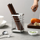 Cesta de Pauzinhos de Aço Inoxidável MEXQCH | Suporte Drenável para Utensílios de Cozinha | Garfos, Colheres e Talheres