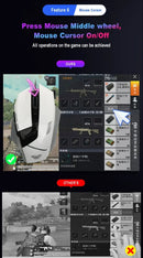 Controlador Móvel LEEDOAR M1 Pro 4 em 1 – Adaptador Mouse e Teclado Bluetooth V5.0 Programável para iOS e Android