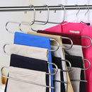 Rack de Calças de Aço Inoxidável 5 Camadas | Cabide Multifuncional para Roupas
