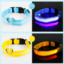 Coleira LED Recarregável para Cachorros e Gatos – 3 Modos Luminosa com USB, Destacável, Anti-Perda para Noite