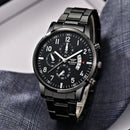 Relógio Masculino de Luxo YOLAKO – Pulseira de Aço com Calendário