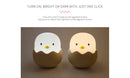 Luz Noturna Infantil em Silicone – Pato com Temporizador, Recarregável USB e Controle por Toque