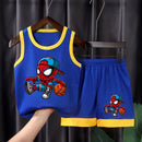 Conjunto Infantil Esportivo para Meninos – Regata e Shorts Respirável de Malha para Verão (4 a 6 anos)