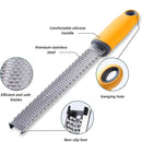 Ralador de Queijo e Zester de Limão em Aço Inoxidável com Capa Protetora | Utensílio Multifuncional para Queijo, Frutas e Chocolate com Alça Antiderrapante
