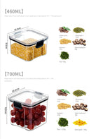 Caixa de Armazenamento de Alimentos Selada | Pote de Plástico com Tampa para Cereais, Doces e Grãos | Organizador de Cozinha e Geladeira