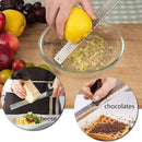Ralador de Queijo e Zester de Limão em Aço Inoxidável com Capa Protetora | Utensílio Multifuncional para Queijo, Frutas e Chocolate com Alça Antiderrapante