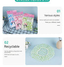Kit 3 Toucas de Banho Femininas Reutilizáveis – Impermeável com Elástico Largo, Estilo Ponto