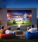 VEVSHAO V80 Projetor 4K – Full HD 1080P, 2200 Lúmens, Android 11, WiFi 6, Home Theater com Suporte Base