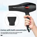 CkeyiN Secador de Cabelo Profissional 1600W – Íons Negativos, Uso Doméstico e Salão com Difusor e Concentrador