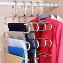 Rack de Calças de Aço Inoxidável 5 Camadas | Cabide Multifuncional para Roupas