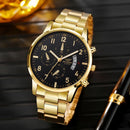 Relógio Masculino de Luxo YOLAKO – Pulseira de Aço com Calendário