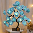 Luminária de Mesa LED Rosa Flor com Luzes de Fadas – USB, Decoração de Natal, Festa, Quarto, Casamento e Presente do Dia das Mães