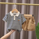 Conjunto Infantil Menino Verão – Camiseta e Shorts em Algodão 2 Peças com Estampa Divertida