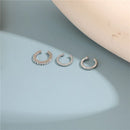 Ear Cuffs Femininos KOTiK 2025 – Brincos de Clipe Sem Furo com Zircônia Cúbica, Modernos e Geométricos