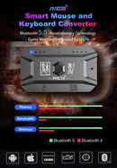 Controlador Móvel LEEDOAR M1 Pro 4 em 1 – Adaptador Mouse e Teclado Bluetooth V5.0 Programável para iOS e Android