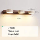 Luminária de Parede LED de Pedra Calcária Natural | Espelho de Vaidade Dupla Face Rotativo | Aplique Decorativo para Quarto e Banheiro