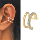 Ear Cuffs Femininos KOTiK 2025 – Brincos de Clipe Sem Furo com Zircônia Cúbica, Modernos e Geométricos