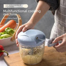 Triturador Manual de Gengibre e Alho para Cozinha | Cortador Multifuncional de Legumes e Moedor de Carne | Design Moderno e Minimalista