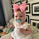 Tiarra Infantil QueenBaby com Laço em Nylon | Headband Elástico para Bebês e Crianças (0-5T)
