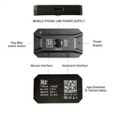 Controlador Móvel LEEDOAR M1 Pro 4 em 1 – Adaptador Mouse e Teclado Bluetooth V5.0 Programável para iOS e Android
