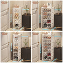 Organizador de Sapatos 6/8 Camadas | Sapateira Intercalar com Estrutura de Metal e Camadas de Tecido | Ideal para Entrada, Corredor ou Sala de Estar