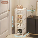 Organizador de Sapatos 6/8 Camadas | Sapateira Intercalar com Estrutura de Metal e Camadas de Tecido | Ideal para Entrada, Corredor ou Sala de Estar