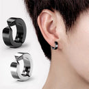 2 Peças Brincos de Aço Inoxidável 316L | Argolas Clip-On Sem Perfuração para Homens