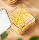 Caixa de Armazenamento de Alimentos Selada | Pote de Plástico com Tampa para Cereais, Doces e Grãos | Organizador de Cozinha e Geladeira
