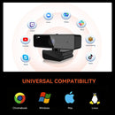 Webcam Nuroum V11 – Full HD 1080p 60fps com Microfone Integrado, Plug & Play para PC e Laptop