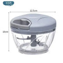 Triturador Manual de Gengibre e Alho para Cozinha | Cortador Multifuncional de Legumes e Moedor de Carne | Design Moderno e Minimalista