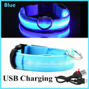 Coleira LED Recarregável para Cachorros e Gatos – 3 Modos Luminosa com USB, Destacável, Anti-Perda para Noite