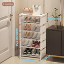 Organizador de Sapatos 6/8 Camadas | Sapateira Intercalar com Estrutura de Metal e Camadas de Tecido | Ideal para Entrada, Corredor ou Sala de Estar