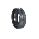 Anel Masculino YWSHMAN 8mm – Titanium Preto Fosco, Aliança de Casamento Clássica para Homens