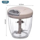 Triturador Manual de Gengibre e Alho para Cozinha | Cortador Multifuncional de Legumes e Moedor de Carne | Design Moderno e Minimalista