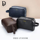 Bolsa de Cosméticos Personalizada GZGUANDA – Grande Capacidade com Zíper, Monograma e Inicial Gravada, Viagem e Negócios