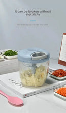 Triturador Manual de Gengibre e Alho para Cozinha | Cortador Multifuncional de Legumes e Moedor de Carne | Design Moderno e Minimalista