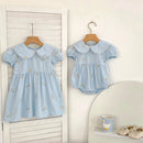Vestido Infantil Princesa Floral com Bordado – Algodão, 1 a 6 Anos – Modelo Europeu
