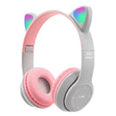 Fones de Ouvido VAKIND – Sem Fio Bluetooth com Luz LED em Formato de Orelhas de Gato, Microfone e Controle, Over-Ear para Crianças e Adolescentes