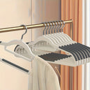 Conjunto de 30 Cabides Antiderrapantes com Gancho Rotativo | Organização para Lavanderia, Banheiro e Quarto
