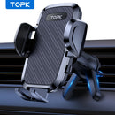 Suporte Universal para Celular TOPK | Montagem em Saída de Ar do Carro com Rotação 360°