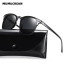 Óculos de Sol Masculinos MUMUCREAN 2025 – Retro Clássico Polarizado com Proteção UV400, Lentes Quadradas