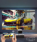 VEVSHAO V80 Projetor 4K – Full HD 1080P, 2200 Lúmens, Android 11, WiFi 6, Home Theater com Suporte Base